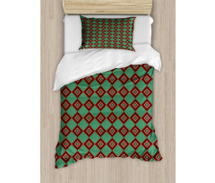 Ornamental Chevron Duvet Cover Set