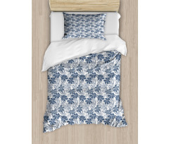 Pastel Colors with Leaves Duvet Cover Set