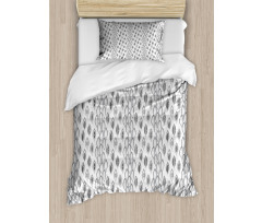 Greyscale Foliage Abstract Duvet Cover Set