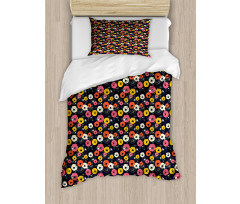 Colorful Spring Blooms Duvet Cover Set