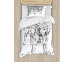 Young Dog Art Duvet Cover Set