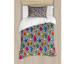 Colorful 3D Shapes Duvet Cover Set