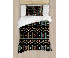 Native Colorful Borders Duvet Cover Set