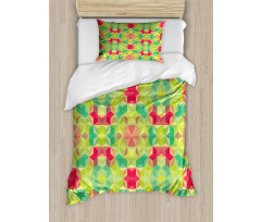 Mosaic Cubes Hexagon Duvet Cover Set