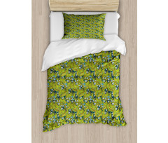 Large Leaves Jungle Duvet Cover Set