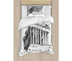 Greek Pantheon Sketch Duvet Cover Set