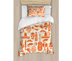 Sombrero Skulls Culture Duvet Cover Set