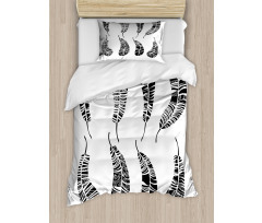 Monochrome Boho Motifs Duvet Cover Set