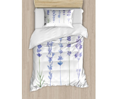 Watercolor Rural Herbs Duvet Cover Set