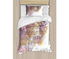 Flourishing Orchids Duvet Cover Set