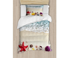 Sea Shells on Sandy Coast Duvet Cover Set