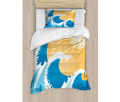 Huge Sea Waves Summer Duvet Cover Set