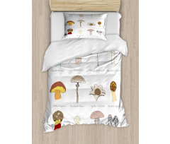 Blusher Boletus Sketch Duvet Cover Set