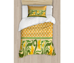 Ornate Daffodils Duvet Cover Set