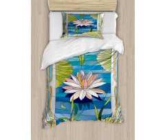 Stained Glass Lotus Duvet Cover Set