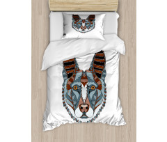 Colorful Shepherd Dog Duvet Cover Set