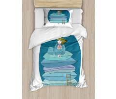 Girl on Pillows Bedtime Duvet Cover Set