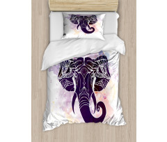 Watercolor Elephant Duvet Cover Set