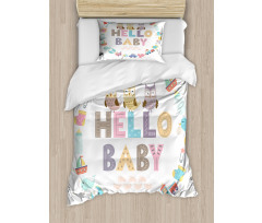 Hello Baby Owls Duvet Cover Set