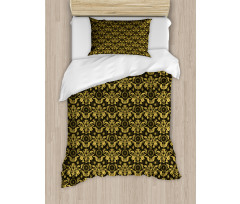 Antique Foliage Motifs Duvet Cover Set