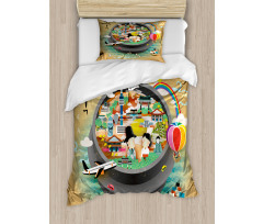 Cartoon Style Khimchi Pot Duvet Cover Set