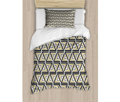 Angled Stripes Mosaic Duvet Cover Set