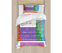 Periodic Table Elements Duvet Cover Set