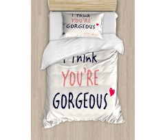 Valentines Day Slogan Duvet Cover Set