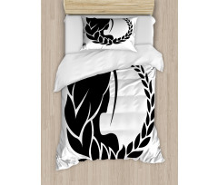 Woman Virgo Hairdo Duvet Cover Set