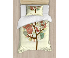 Vintage Spring Foliage Duvet Cover Set