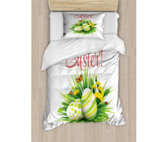 Spring Season Foliage Duvet Cover Set