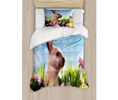 Eggs and Fluffy Bunny Duvet Cover Set