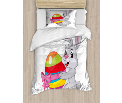 Cartoon Rabbit Duvet Cover Set