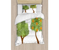 Trees with Leaves Duvet Cover Set