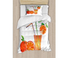 Orange Juice Glass Duvet Cover Set