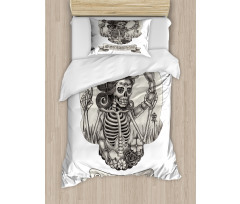 Skeleton Woman Duvet Cover Set