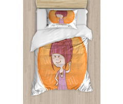 Cartoon Kid Girl Duvet Cover Set