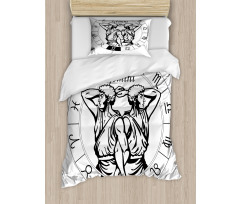 Male Greek Twins Duvet Cover Set