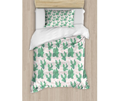 Tropical Succulent Art Duvet Cover Set