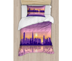 Illinois Sunset Duvet Cover Set