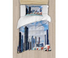 Cloudy Sky City Duvet Cover Set