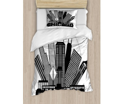 City in Circle Duvet Cover Set