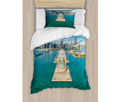 Navy Pier City Duvet Cover Set