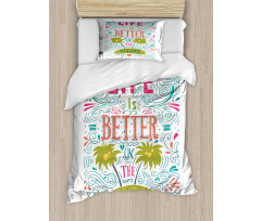 Doodle Floral Island Duvet Cover Set