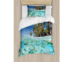 Exotic Island Underwater Duvet Cover Set