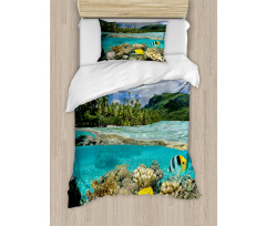 French Polynesia Lagoon Duvet Cover Set