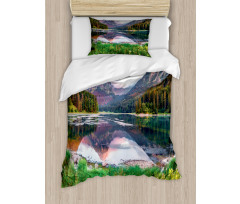 Swiss Lake Sunrise Duvet Cover Set