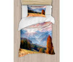 Colorful Fall Scene Duvet Cover Set