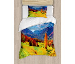 Alpine Mountain Design Duvet Cover Set