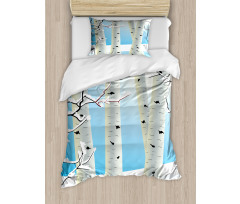 Seasonal Snow Forest Duvet Cover Set